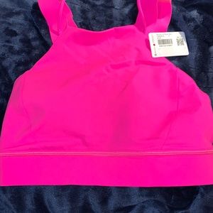 EUC lululemon Strong at Heart Bra. Size 6. Highlighter Pink